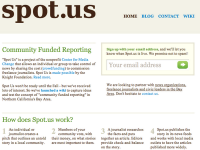 Page d'accueil Spot.us