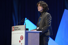 Katherine Richardson à la tribune du Congrès de Copenhague (photo: Lizette Kabré) 