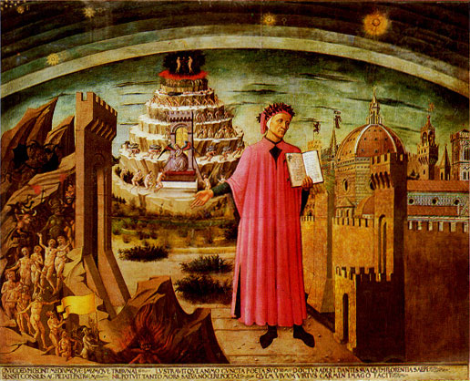 Dante, peint par Domenico di Michelino Dante, peint par Domenico di Michelino